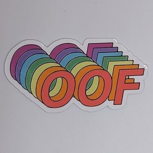 OOF rainbow Sticker